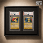 Premium aluminium metal trading card wall display frame case for Pokémon cards, MTG cards, Yu-Gi-Oh! cards, One Piece cards and sports cards, graded card wall display, PSA card frame, CGC card display, BGS slab display, One Touch magnetic holder display,