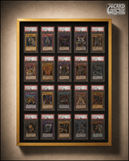 Premium aluminium metal trading card wall display frame case for Pokémon cards, MTG cards, Yu-Gi-Oh! cards, One Piece cards and sports cards, graded card wall display, PSA card frame, CGC card display, BGS slab display, One Touch magnetic holder display,
