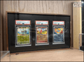 Premium aluminium metal trading card wall display frame case for Pokémon cards, MTG cards, Yu-Gi-Oh! cards, One Piece cards and sports cards, graded card wall display, PSA card frame, CGC card display, BGS slab display, One Touch magnetic holder display,